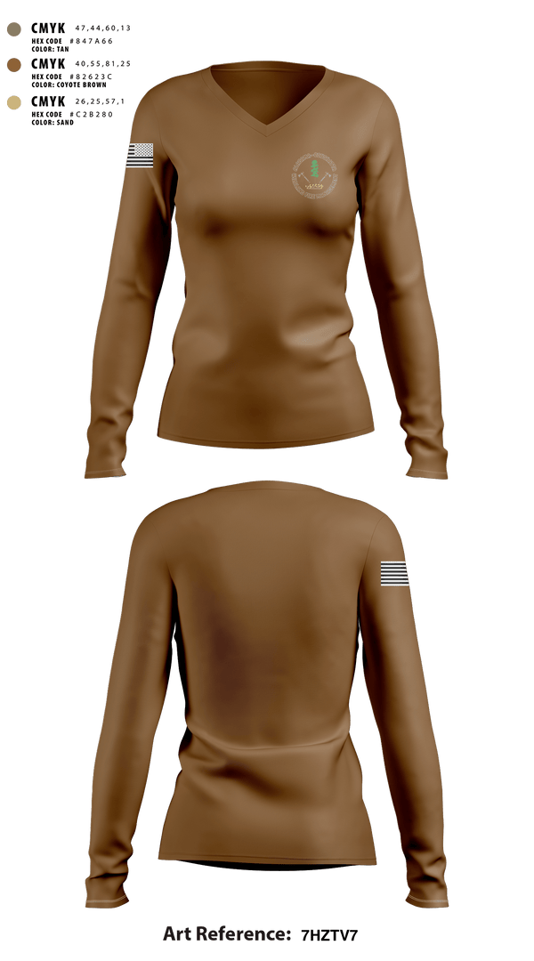 Women's Long Sleeve Vneck Shirt, Alabama-Coushatta Wildland Fire Management, Fire Department, Teamtime, Team time, sublimation, custom sports apparel, team uniforms, spirit wear, spiritwear, sports uniforms, custom shirts, team store, custom team store, fundraiser sports, apparel fundraiser