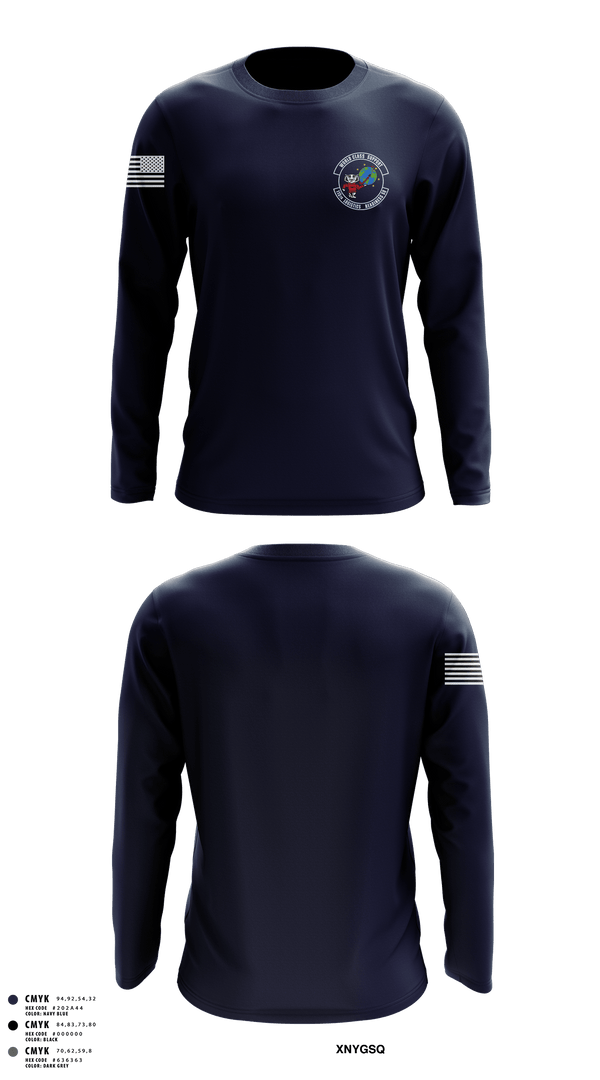 Long Sleeve Performance Shirt, 115 LRS, Air Force, Teamtime, Team time, sublimation, custom sports apparel, team uniforms, spirit wear, spiritwear, sports uniforms, custom shirts, team store, custom team store, fundraiser sports, apparel fundraiser