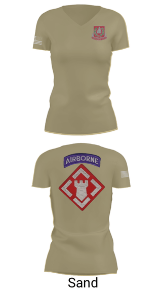 Women's Short Sleeve Vneck Shirt, 37th engineer bn, Army, Teamtime, Team time, sublimation, custom sports apparel, team uniforms, spirit wear, spiritwear, sports uniforms, custom shirts, team store, custom team store, fundraiser sports, apparel fundraiser