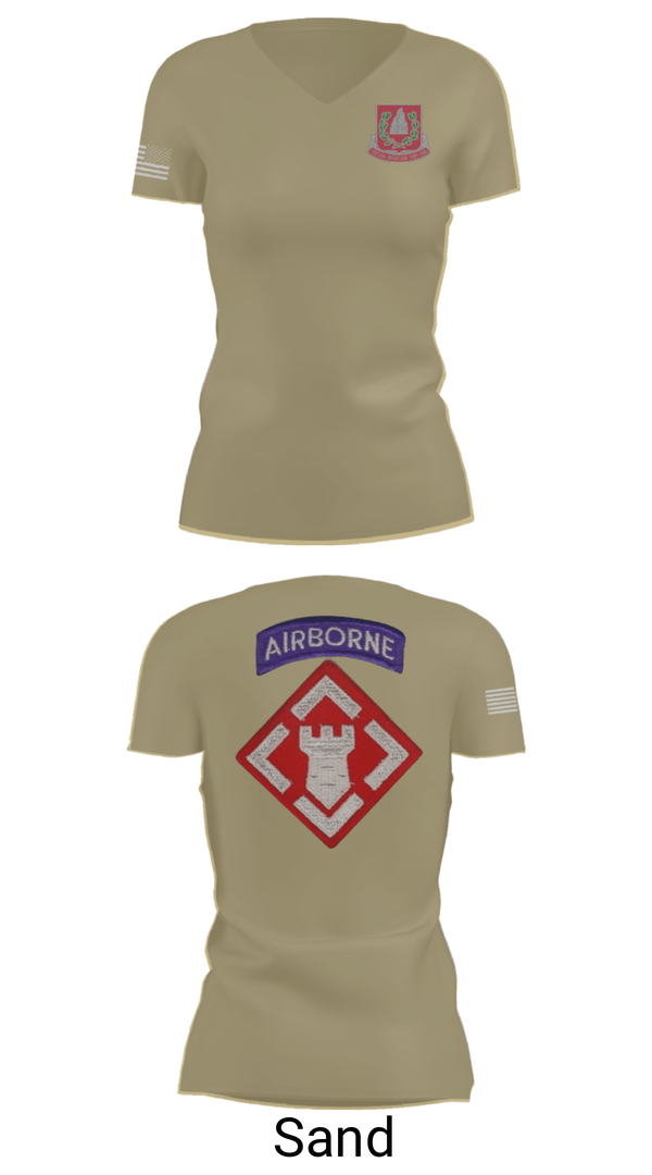 Women's Short Sleeve Vneck Shirt, 37th engineer bn, Army, Teamtime, Team time, sublimation, custom sports apparel, team uniforms, spirit wear, spiritwear, sports uniforms, custom shirts, team store, custom team store, fundraiser sports, apparel fundraiser