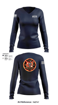 MTFPD Water Rescue Teams 62483869 Women's Long Sleeve V-neck Shirt - 2