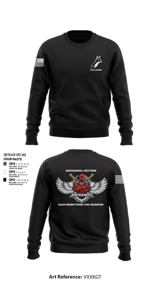 Crew Neck Sweatshirt, Fox troop, Army, Teamtime, Team time, sublimation, custom sports apparel, team uniforms, spirit wear, spiritwear, sports uniforms, custom shirts, team store, custom team store, fundraiser sports, apparel fundraiser
