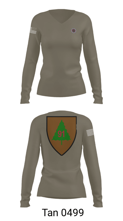 4-361st OC/T 3929267 Women's Long Sleeve V-neck Shirt - 77