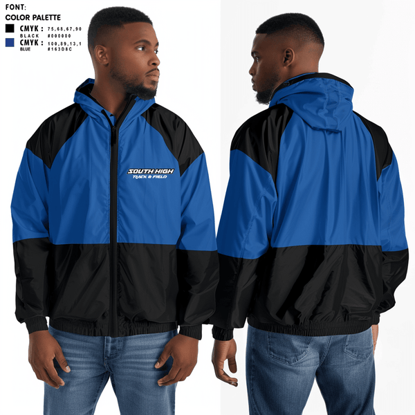 Windbreaker, south high, Track & Field, Teamtime, Team time, sublimation, custom sports apparel, team uniforms, spirit wear, spiritwear, sports uniforms, custom shirts, team store, custom team store, fundraiser sports, apparel fundraiser