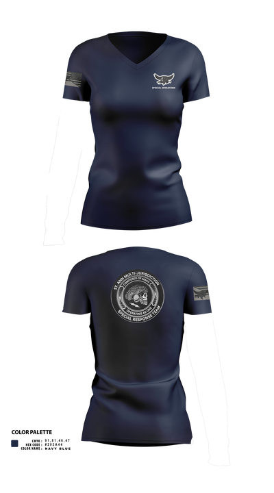 St. Ann SRT 47217904 Women's Short Sleeve V-neck Shirt - 101
