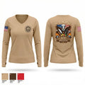 USS ralph Johnson 39410913 Women's Long Sleeve V-neck Shirt - 1