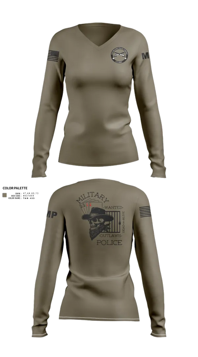 3RD PLATOON OUTLAWS Women's Long Sleeve V-neck Shirt - 20