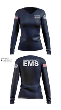 Logan County EMS 89812353 Women's Long Sleeve V-neck Shirt - 21