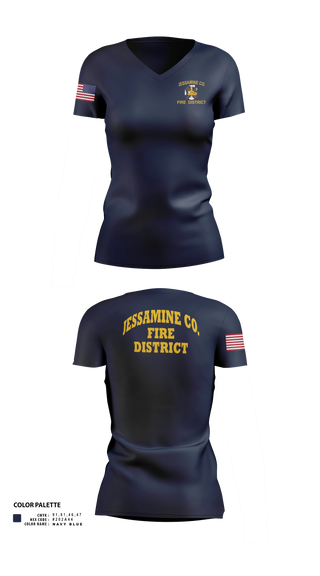 Womens Short Sleeve Vneck Shirt, Jessamine county fire, Fire Department, Teamtime, Team time, sublimation, custom sports apparel, team uniforms, spirit wear, spiritwear, sports uniforms, custom shirts, team store, custom team store, fundraiser sports, apparel fundraiser