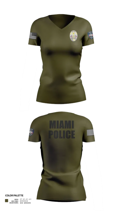 MPD Patrol 83314976 Women's Short Sleeve V-neck Shirt - 31