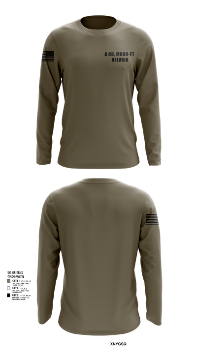 A CO, MRBN-FT BELVOIR 20432898 Long Sleeve Performance Shirt 101