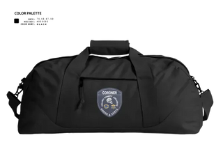 Duffle Bag, Pulaski County Coroner’s Office, Police, Teamtime, Team time, sublimation, custom sports apparel, team uniforms, spirit wear, spiritwear, sports uniforms, custom shirts, team store, custom team store, fundraiser sports, apparel fundraiser