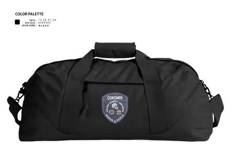 Duffle Bag, Pulaski County Coroner’s Office, Police, Teamtime, Team time, sublimation, custom sports apparel, team uniforms, spirit wear, spiritwear, sports uniforms, custom shirts, team store, custom team store, fundraiser sports, apparel fundraiser