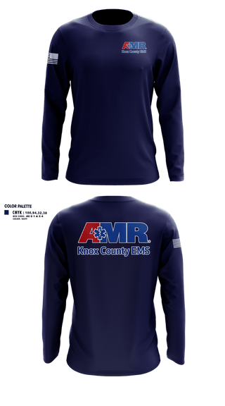 Long Sleeve Performance Shirt, AMR Knox County, EMS/EMT, Teamtime, Team time, sublimation, custom sports apparel, team uniforms, spirit wear, spiritwear, sports uniforms, custom shirts, team store, custom team store, fundraiser sports, apparel fundraiser