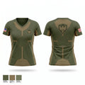 MWSS - 473 (DET -) Women's Short Sleeve V-neck Shirt - 1