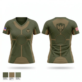 Womens Short Sleeve Vneck Shirt, MWSS - 473 (DET -), Marines, Teamtime, Team time, sublimation, custom sports apparel, team uniforms, spirit wear, spiritwear, sports uniforms, custom shirts, team store, custom team store, fundraiser sports, apparel fundraiser
