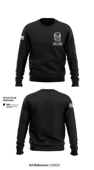 Crew Neck Sweatshirt, C Co 1-210th Crusaders, Army, Teamtime, Team time, sublimation, custom sports apparel, team uniforms, spirit wear, spiritwear, sports uniforms, custom shirts, team store, custom team store, fundraiser sports, apparel fundraiser