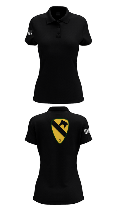 1st cav Div 3abct 85829502 Women's Short Sleeve Performance Polo  - 35