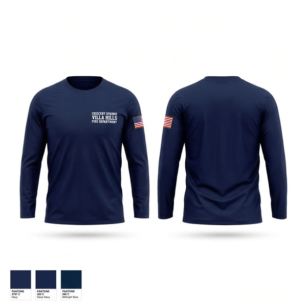 Long Sleeve Performance Shirt, Crescent Springs Villa Hills Fire Department, Fire Department, Teamtime, Team time, sublimation, custom sports apparel, team uniforms, spirit wear, spiritwear, sports uniforms, custom shirts, team store, custom team store, fundraiser sports, apparel fundraiser