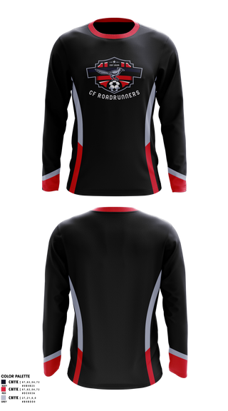 Long Sleeve Performance Shirt, CF Roadrunners, Men's Soccer, Teamtime, Team time, sublimation, custom sports apparel, team uniforms, spirit wear, spiritwear, sports uniforms, custom shirts, team store, custom team store, fundraiser sports, apparel fundraiser