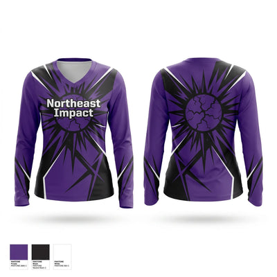 Northeast Impact Women's Long Sleeve V-neck Shirt - 1