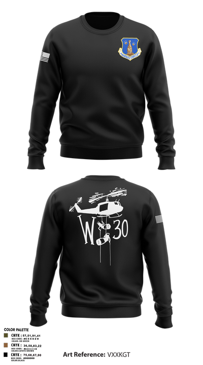145th LRS/LGVM 93307873 Crew Neck Sweatshirt - 3