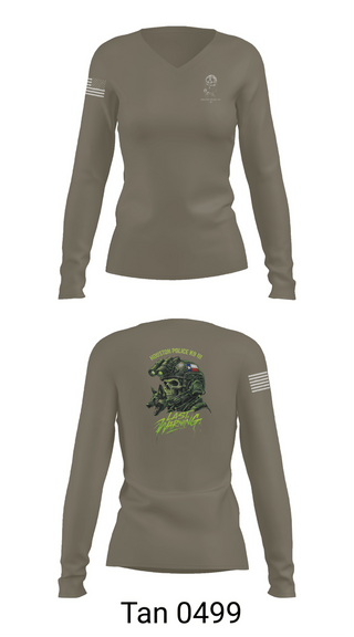 Womens Long Sleeve Vneck Shirt, Houston Police K9, Police, Teamtime, Team time, sublimation, custom sports apparel, team uniforms, spirit wear, spiritwear, sports uniforms, custom shirts, team store, custom team store, fundraiser sports, apparel fundraiser