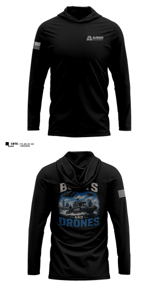 Long Sleeve hooded sunshirt, Alabama Port Authority Police, Police, Teamtime, Team time, sublimation, custom sports apparel, team uniforms, spirit wear, spiritwear, sports uniforms, custom shirts, team store, custom team store, fundraiser sports, apparel fundraiser