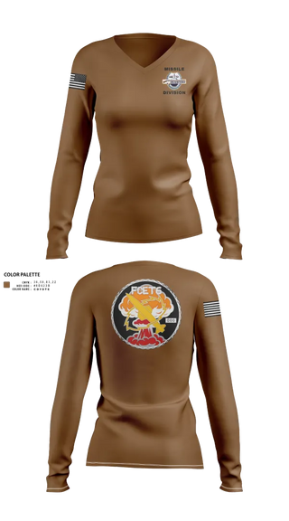 Womens Long Sleeve Vneck Shirt, USS Kentucky, , Teamtime, Team time, sublimation, custom sports apparel, team uniforms, spirit wear, spiritwear, sports uniforms, custom shirts, team store, custom team store, fundraiser sports, apparel fundraiser