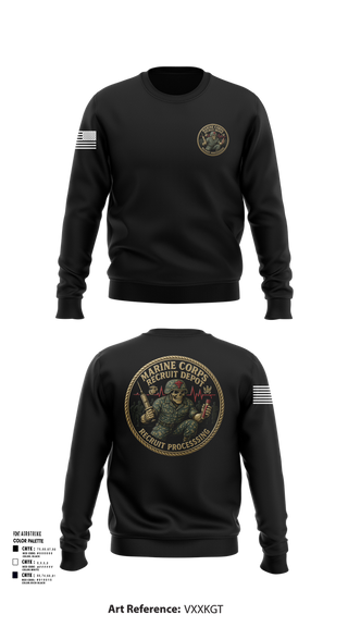 Crew Neck Sweatshirt, Recruit Processing, , Teamtime, Team time, sublimation, custom sports apparel, team uniforms, spirit wear, spiritwear, sports uniforms, custom shirts, team store, custom team store, fundraiser sports, apparel fundraiser
