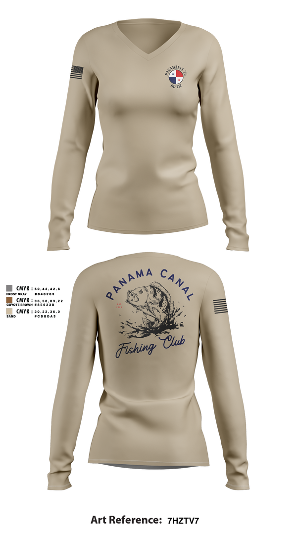 Womens Long Sleeve Vneck Shirt, 319th IEW, , Teamtime, Team time, sublimation, custom sports apparel, team uniforms, spirit wear, spiritwear, sports uniforms, custom shirts, team store, custom team store, fundraiser sports, apparel fundraiser