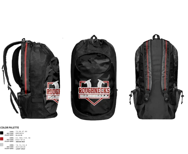 Gear Bag, Oklahoma Roughnecks, Baseball, Teamtime, Team time, sublimation, custom sports apparel, team uniforms, spirit wear, spiritwear, sports uniforms, custom shirts, team store, custom team store, fundraiser sports, apparel fundraiser