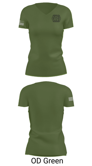 Womens Short Sleeve Vneck Shirt, Engine 51 Ladder 29 Medic 18 Battalion 2, , Teamtime, Team time, sublimation, custom sports apparel, team uniforms, spirit wear, spiritwear, sports uniforms, custom shirts, team store, custom team store, fundraiser sports, apparel fundraiser