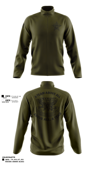 Fleece Jacket, Bedford County Sheriff SWAT, Police, Teamtime, Team time, sublimation, custom sports apparel, team uniforms, spirit wear, spiritwear, sports uniforms, custom shirts, team store, custom team store, fundraiser sports, apparel fundraiser