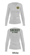 Pender County Sheriff’s Office K9 64538744 Women's Long Sleeve V-neck Shirt - 11