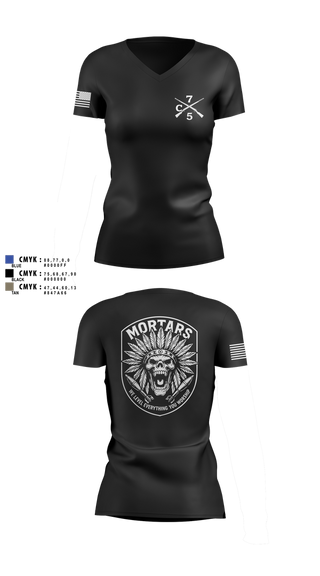 Womens Short Sleeve Vneck Shirt, Carnage, , Teamtime, Team time, sublimation, custom sports apparel, team uniforms, spirit wear, spiritwear, sports uniforms, custom shirts, team store, custom team store, fundraiser sports, apparel fundraiser