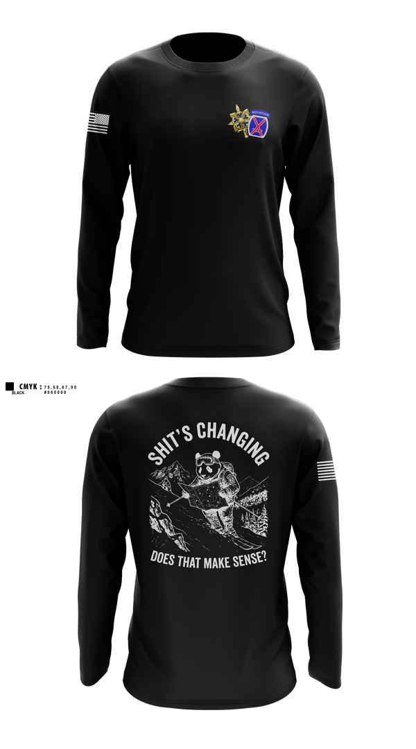 Long Sleeve Performance Shirt, 10th MTN, G2 ACE, Army, Teamtime, Team time, sublimation, custom sports apparel, team uniforms, spirit wear, spiritwear, sports uniforms, custom shirts, team store, custom team store, fundraiser sports, apparel fundraiser