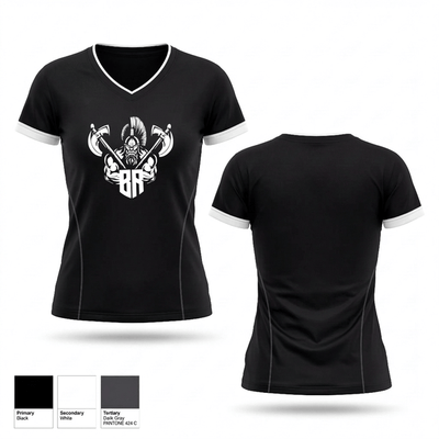 Barbarians Hawaii 57662281 Women's Short Sleeve V-neck Shirt - 2