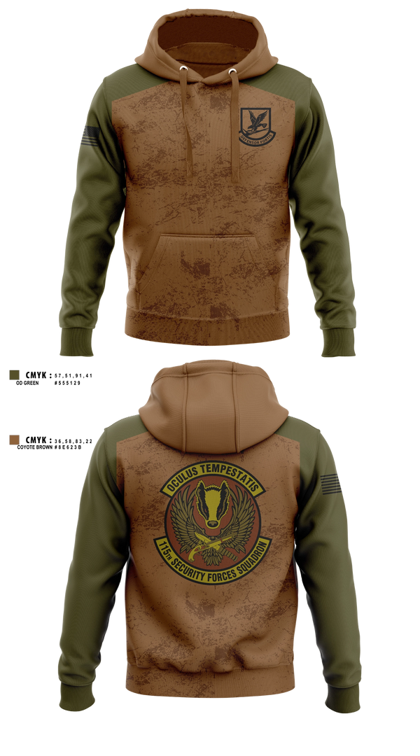 Hoodie, 115th Security Forces Squadron, Air Force, Teamtime, Team time, sublimation, custom sports apparel, team uniforms, spirit wear, spiritwear, sports uniforms, custom shirts, team store, custom team store, fundraiser sports, apparel fundraiser