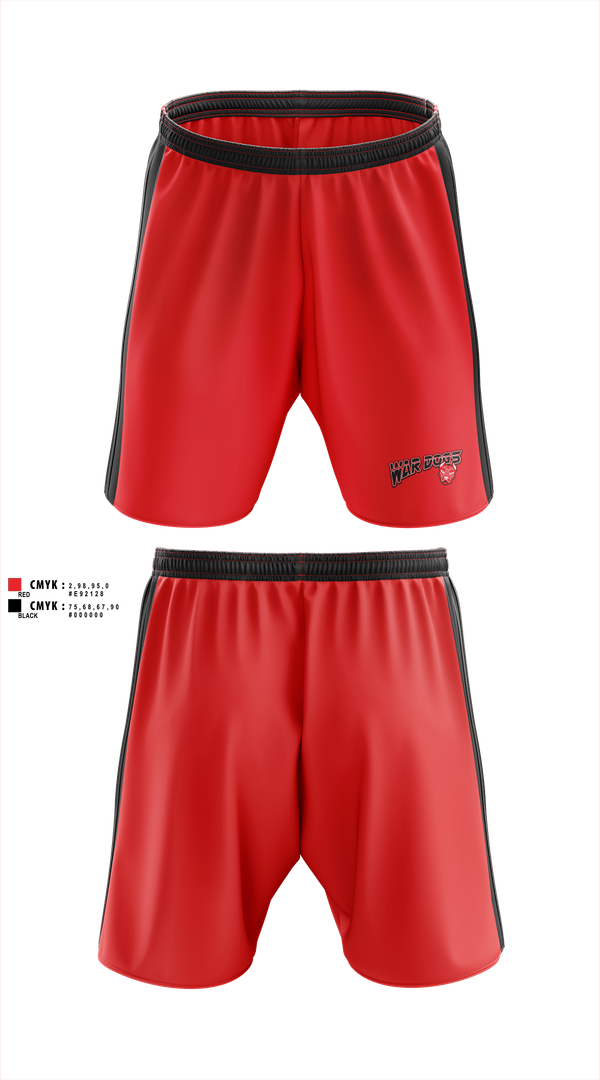 Athletic Shorts With Pockets, War Dogs Travel Flag Football, Men's Basketball, Teamtime, Team time, sublimation, custom sports apparel, team uniforms, spirit wear, spiritwear, sports uniforms, custom shirts, team store, custom team store, fundraiser sports, apparel fundraiser
