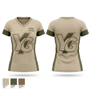 Womens Short Sleeve Vneck Shirt, Y.A.K Gang, , Teamtime, Team time, sublimation, custom sports apparel, team uniforms, spirit wear, spiritwear, sports uniforms, custom shirts, team store, custom team store, fundraiser sports, apparel fundraiser