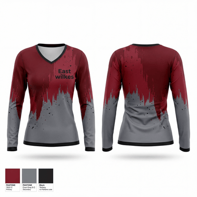 East wilkes 24628649 Women's Long Sleeve V-neck Shirt - 1