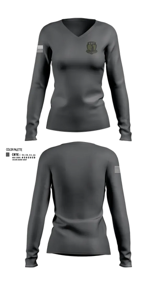Womens Long Sleeve Vneck Shirt, Sheboygan PD ERT, Police, Teamtime, Team time, sublimation, custom sports apparel, team uniforms, spirit wear, spiritwear, sports uniforms, custom shirts, team store, custom team store, fundraiser sports, apparel fundraiser