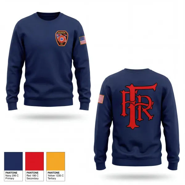 Crew Neck Sweatshirt, Faison Fire & Rescue Inc., Fire Department, Teamtime, Team time, sublimation, custom sports apparel, team uniforms, spirit wear, spiritwear, sports uniforms, custom shirts, team store, custom team store, fundraiser sports, apparel fundraiser