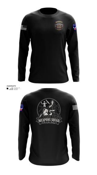 Long Sleeve Performance Shirt, Warpath PLT Weapons Squad, Army, Teamtime, Team time, sublimation, custom sports apparel, team uniforms, spirit wear, spiritwear, sports uniforms, custom shirts, team store, custom team store, fundraiser sports, apparel fundraiser