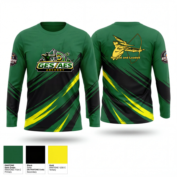 Long Sleeve Performance Shirt, GES / AES ARCHERY, E-Sports, Teamtime, Team time, sublimation, custom sports apparel, team uniforms, spirit wear, spiritwear, sports uniforms, custom shirts, team store, custom team store, fundraiser sports, apparel fundraiser