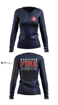 Marathon Fire Rescue Women's Long Sleeve V-neck Shirt - 14