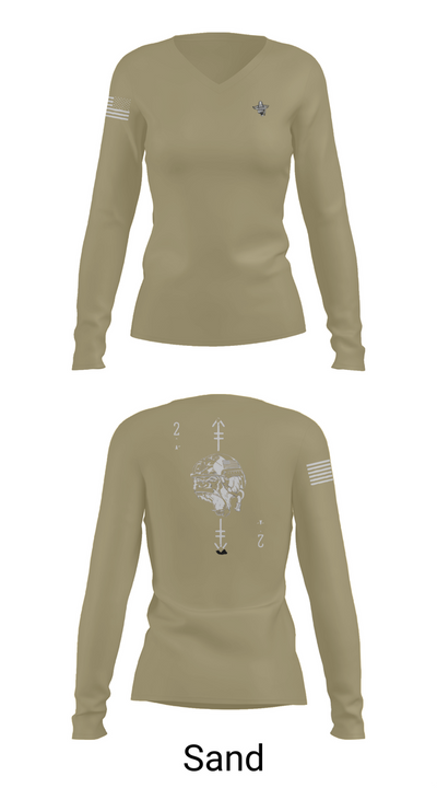 2-12IN 13143559 Women's Long Sleeve V-neck Shirt - 97