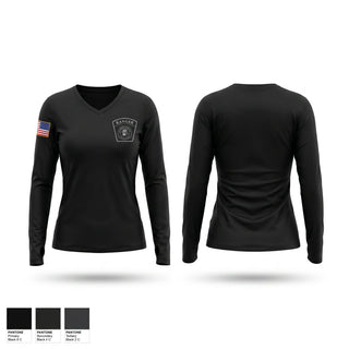 Womens Long Sleeve Vneck Shirt, Ranger, Police, Teamtime, Team time, sublimation, custom sports apparel, team uniforms, spirit wear, spiritwear, sports uniforms, custom shirts, team store, custom team store, fundraiser sports, apparel fundraiser