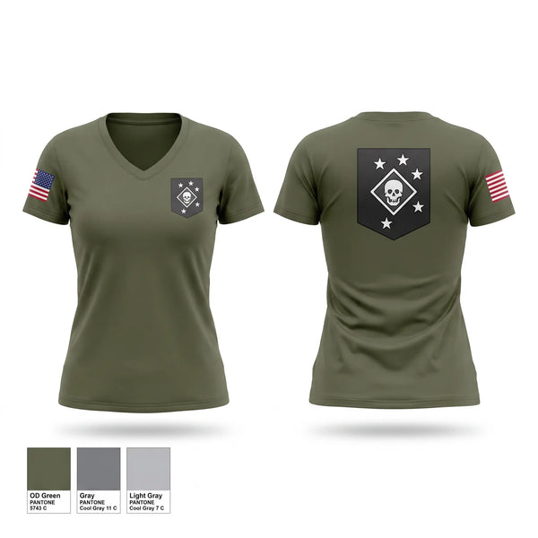 Womens Short Sleeve Vneck Shirt, Amphibous Raid EWTGPAC, Marines, Teamtime, Team time, sublimation, custom sports apparel, team uniforms, spirit wear, spiritwear, sports uniforms, custom shirts, team store, custom team store, fundraiser sports, apparel fundraiser